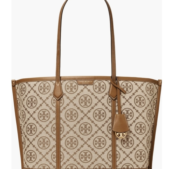 TORY BURCH, Perry T Monogram Jacquard Triple Tote ( SOLD OUT MOST PLACES) - Picture 5 of 5